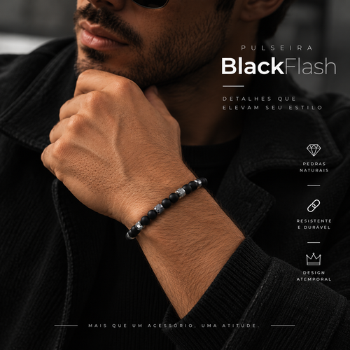 Pulseira masculina com pedra natural olho de tigre, modelo imperador.