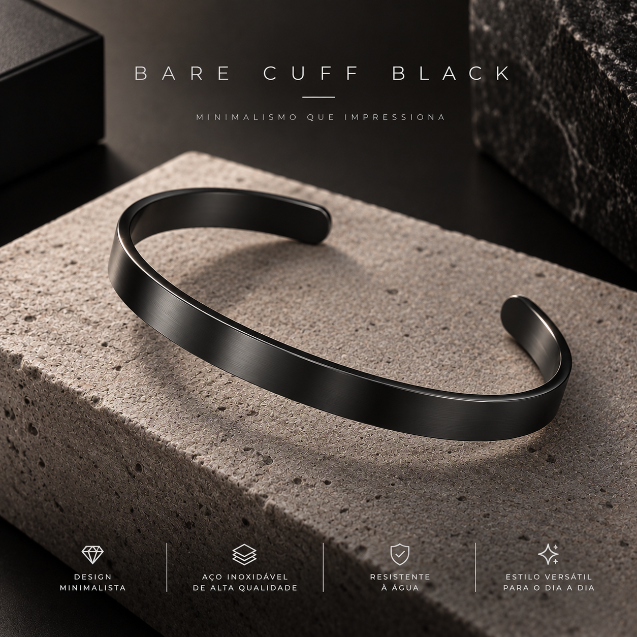 Bracelete Bare Cuff - 3 opções de cores