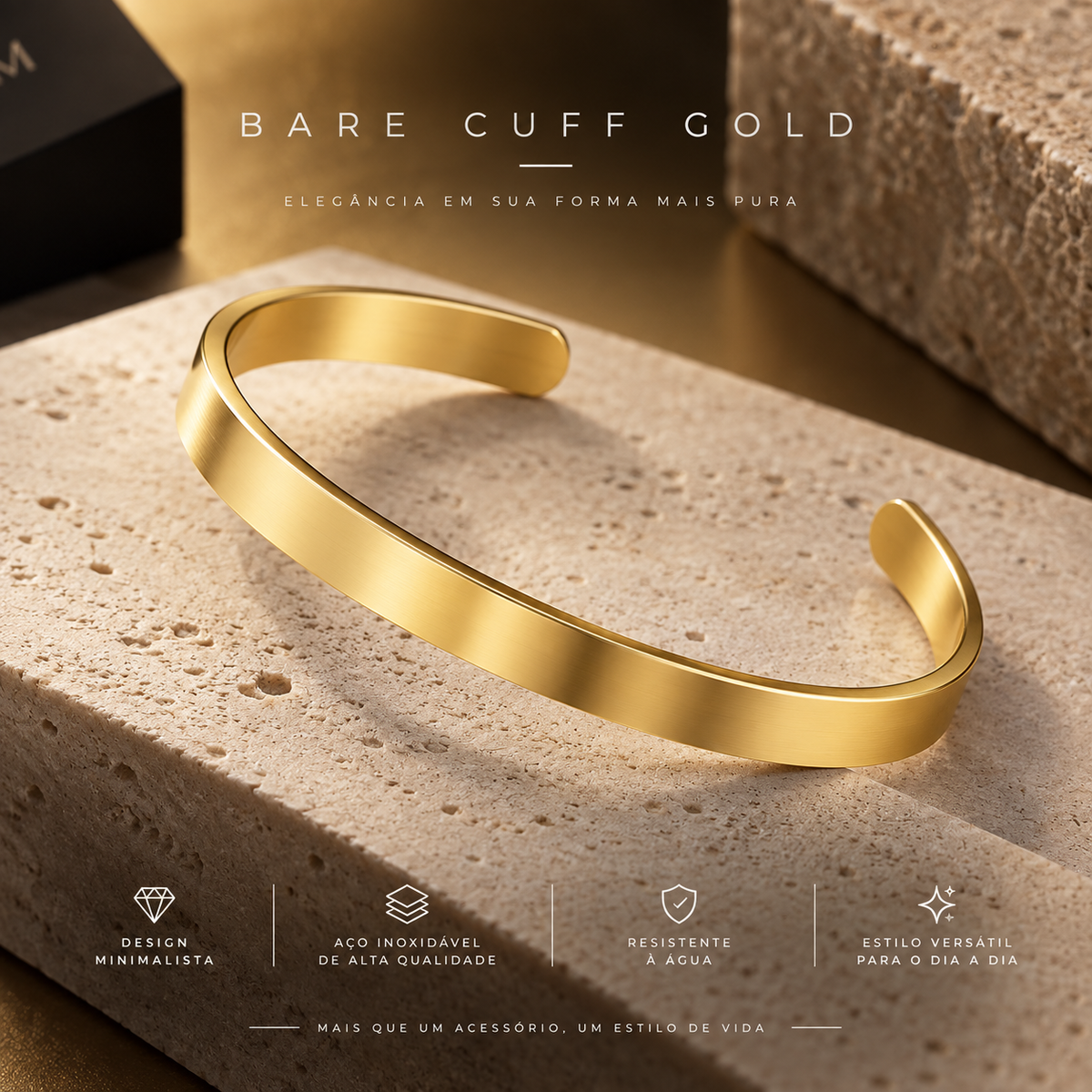 Bracelete Bare Cuff - 3 opções de cores