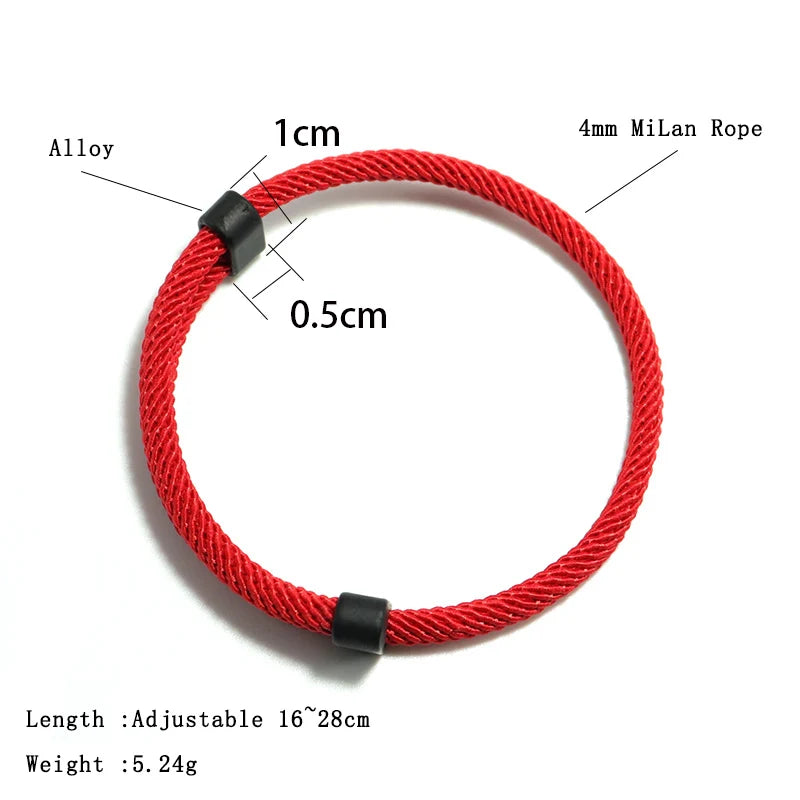 Conjunto de 2 pulseiras masculinas, com fecho deslizante ajustável e cordão.