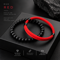 Conjunto de 2 pulseiras masculinas, com fecho deslizante ajustável e cordão.